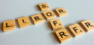 LIBOR spelled out with scrabble tiles