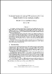 Analytical Formulas for Pricing CMS Products in the LMM with Stochastic Volatility